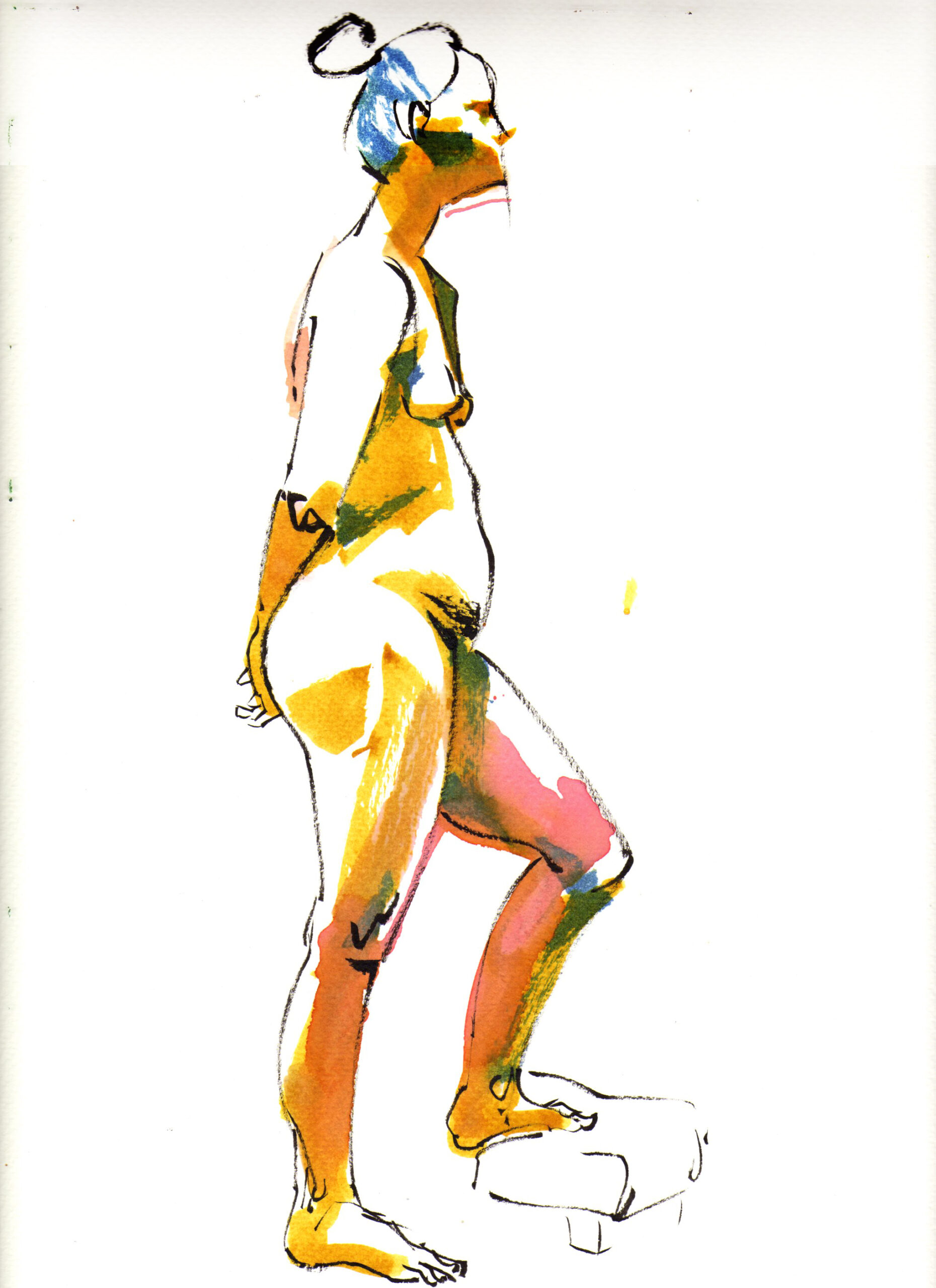 Nu à l'encre