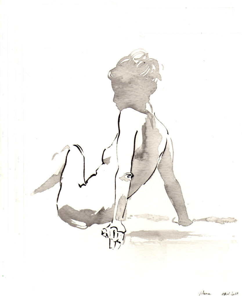 Modèle féminin en ombres