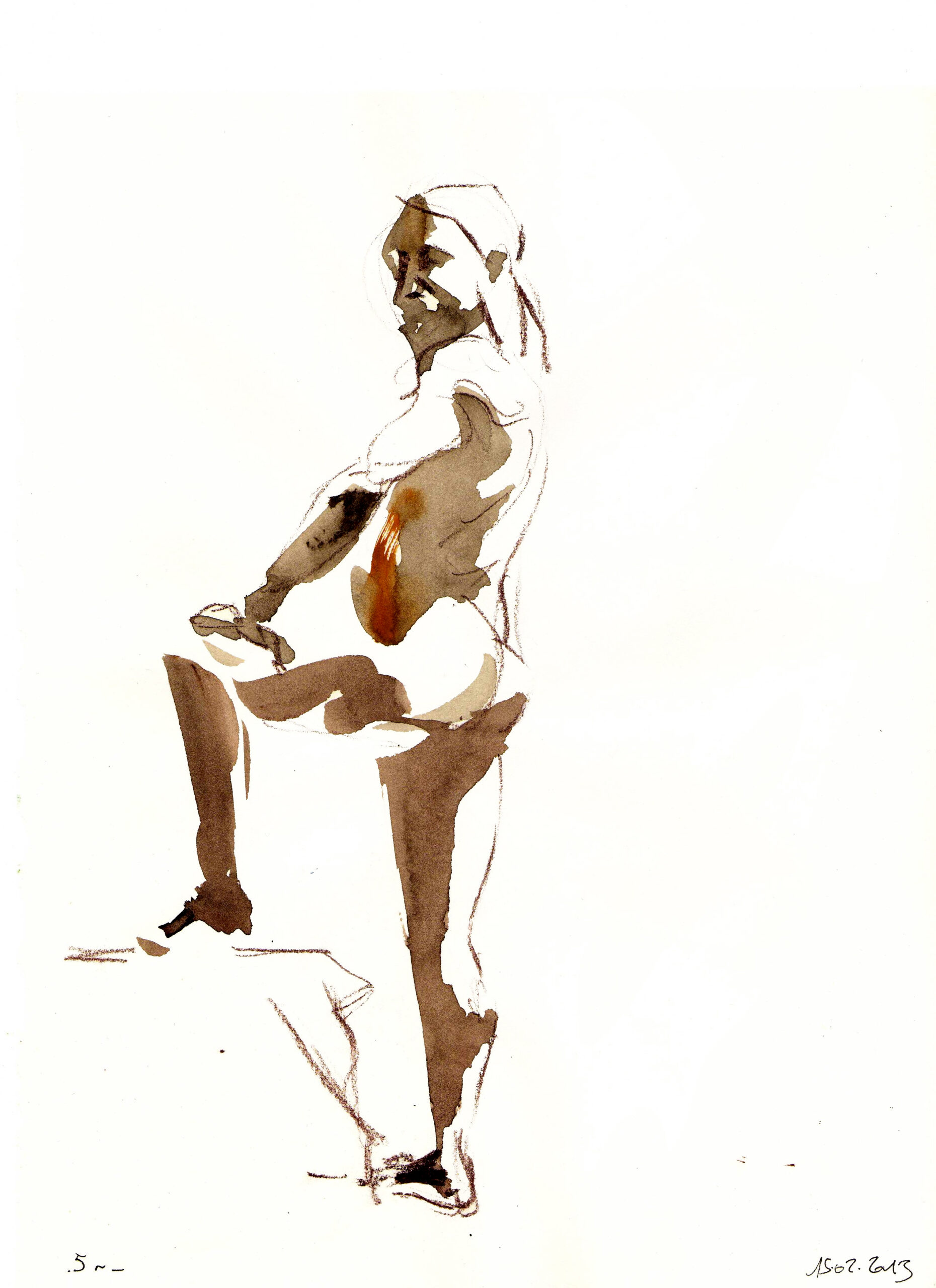 Nu masculin en ombres