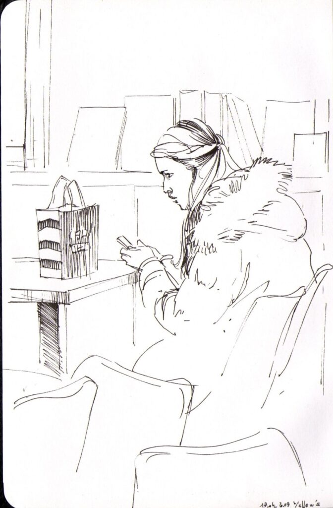 Dans un café à Paris