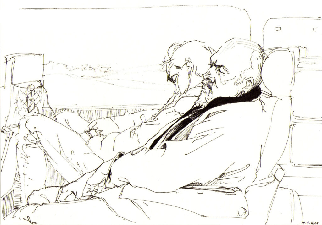 Sieste dans le train